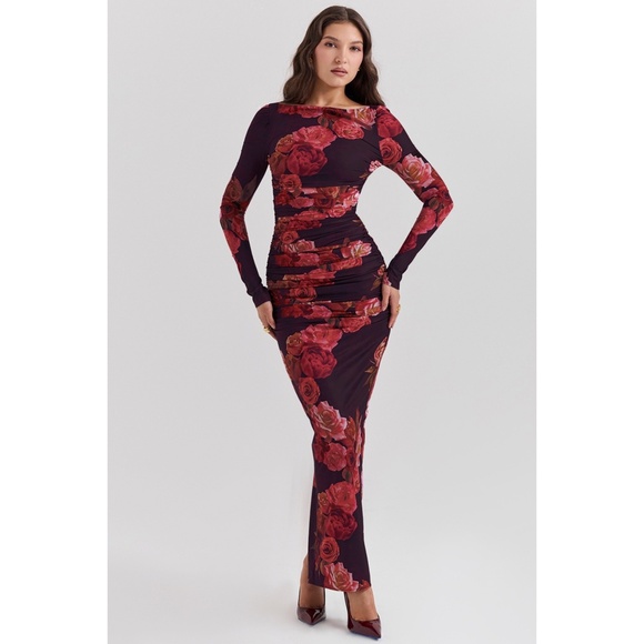 NEW House of CB Lanetta Romantic Floral Maxi Dress Small - Picture 7 of 11